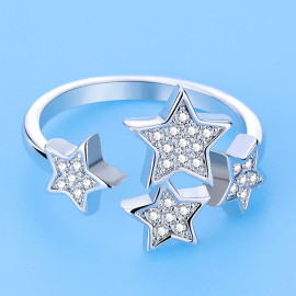 Arihant Ravishing AD Adjustable Ring Jewellery For Women (Silver)