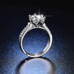 Arihant Silver Plated American Diamond Studded Contemporary Anti Tarnish Solitaire Adjustable Ring