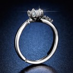 Arihant Silver Plated American Diamond Studded Contemporary Anti Tarnish Adjustable Ring