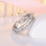 Arihant Silver Plated American Diamond Studded Hearts inspired Contemporary Korean Finger Ring