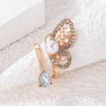 Arihant Gold Plated Half Butterfly inspired Stone Studded Cocktail Ring