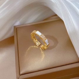 Arihant Gold Plated Crystal Studded Contemporary Anti Tarnish Adjustable Finger Ring
