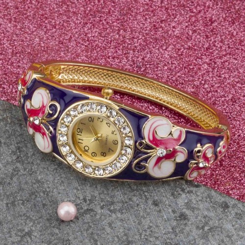 Rhinestone Thin Strap Girls Bracelet Quartz Watch Fancy - Temu-sonthuy.vn